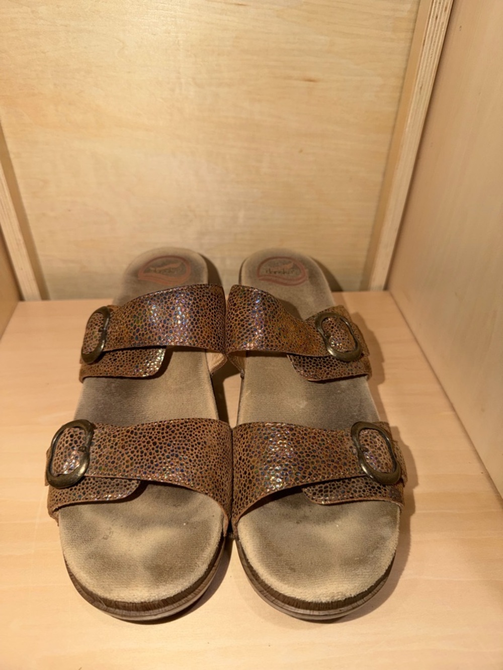 Dansko‎ Brown Leather Wedge Sandals